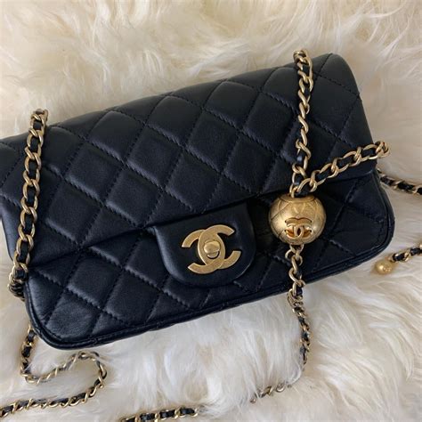 chanel mini pearl crush black|mini flap bag chanel 2021.